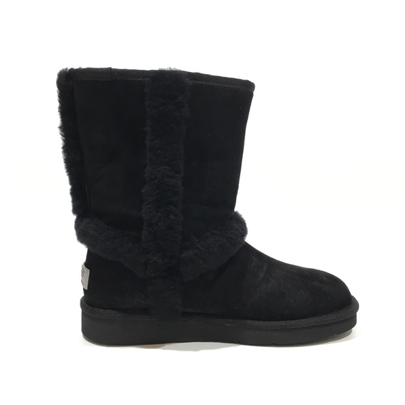 UGG Carter Boots -Water Resistant Black Suede -US 7 -NEW - Picture 3 of 9